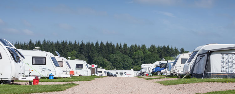Motorhome and Caravan Storage at Bracelands campsite