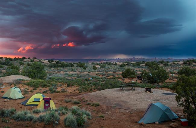 Tents at Arches National Park