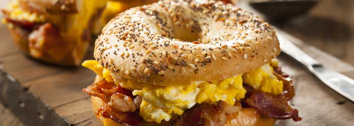 Breakfast bagel (Shutterstock, Brent Hofacker)