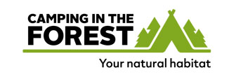 Camping in the forest logo